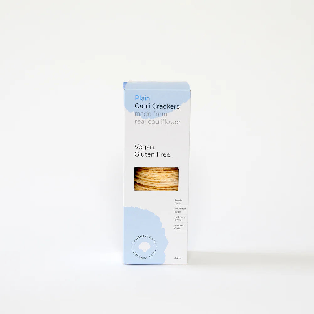 Curiously Cauli Crackers 80g, Plain With No Added Sugar