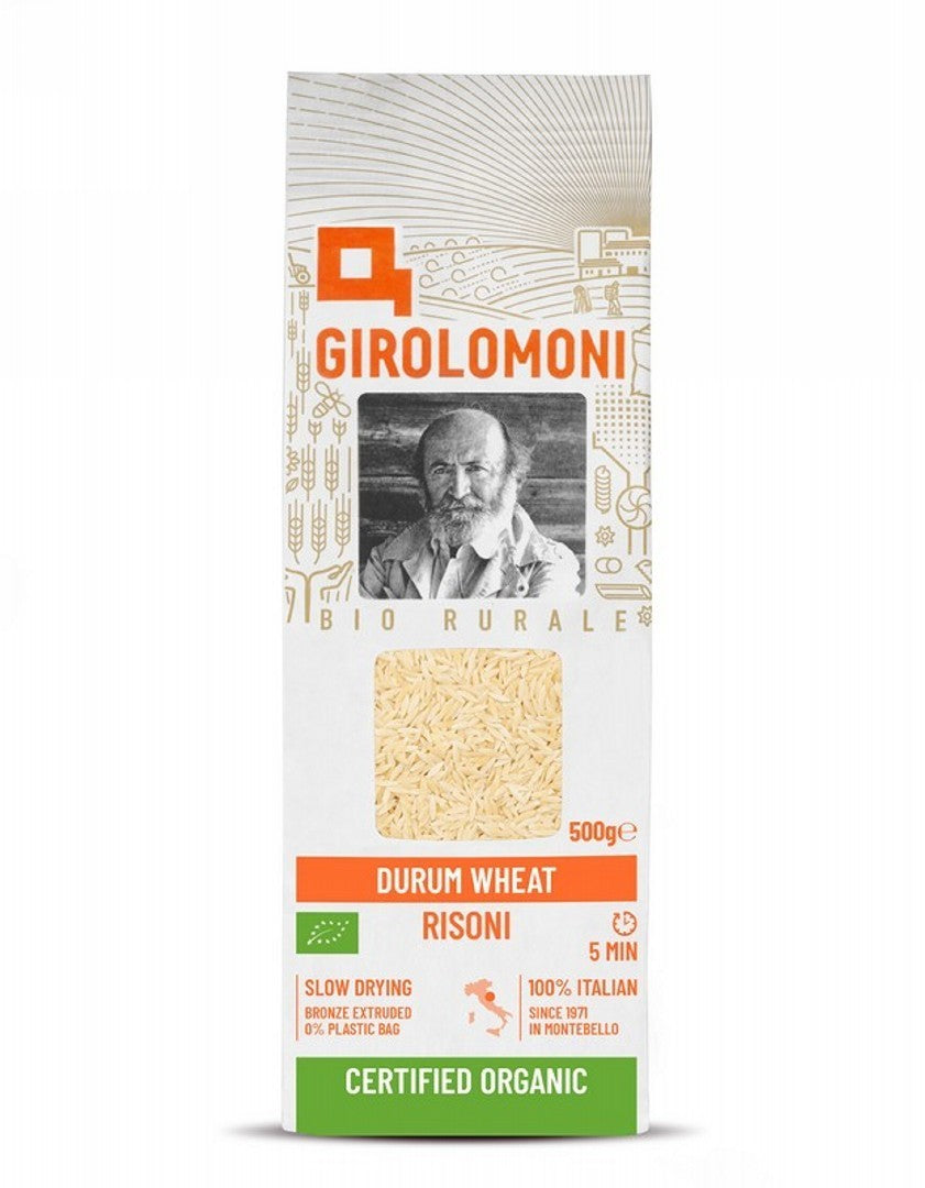 Girolomoni Certified Organic Durum Wheat Risoni 500g, Perfect For Soup