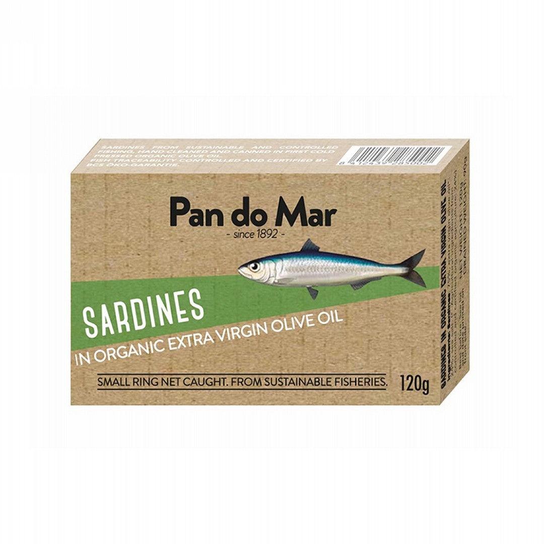 Pan Do Mar Sardines In Organic Extra Virgin Olive Oil 120g, $ Sardines Per Tin