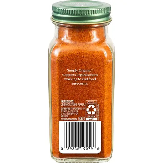Simply Organic Cayenne Pepper 82g, Glass Jar & Certified Organic