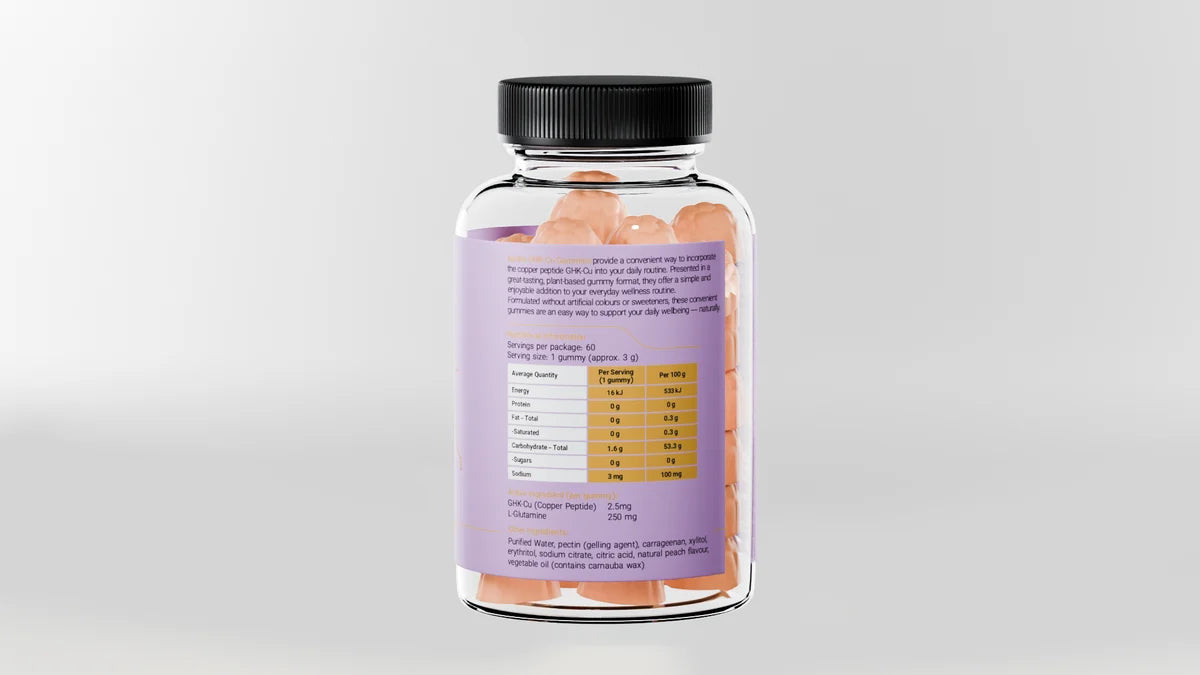 Apollo GHK-CU 60 Gummies, Copper Peptide Peach Flavour