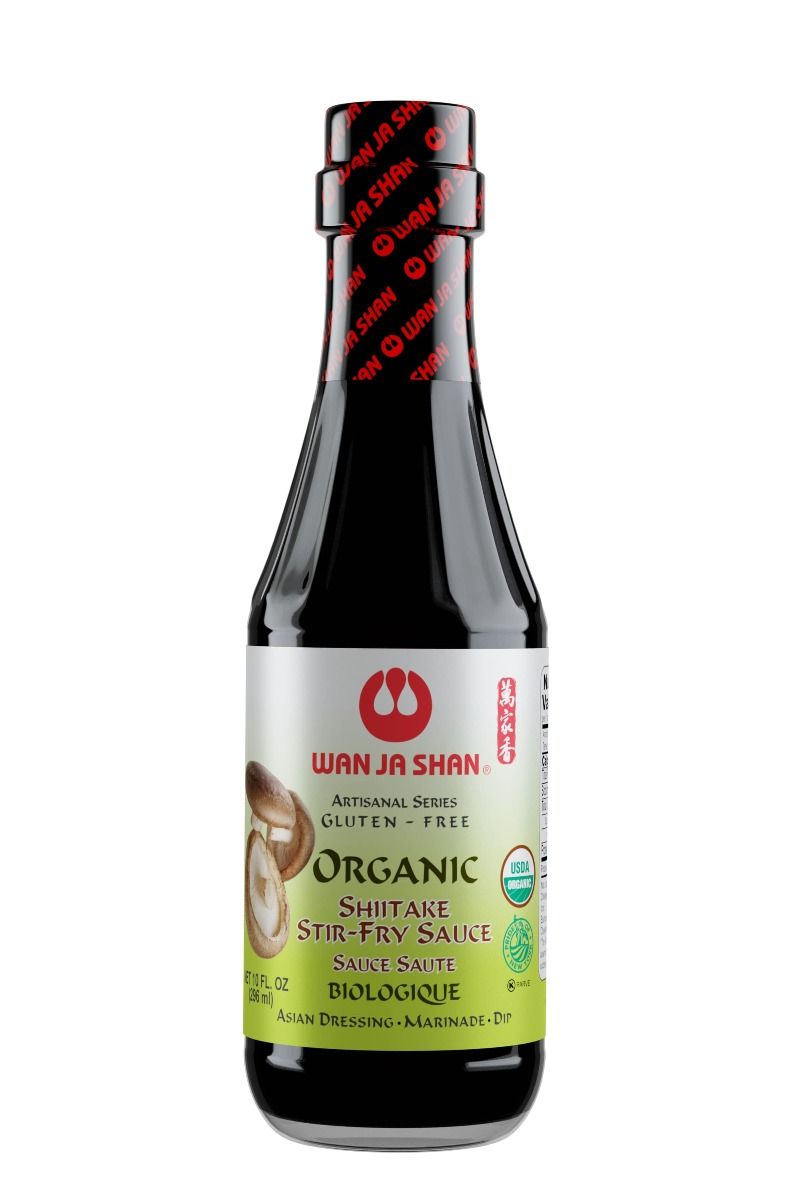Wan Ja Shan Organic Shitake Stir-Fry Sauce 296mL, Asian Dressing Marinade & Dip