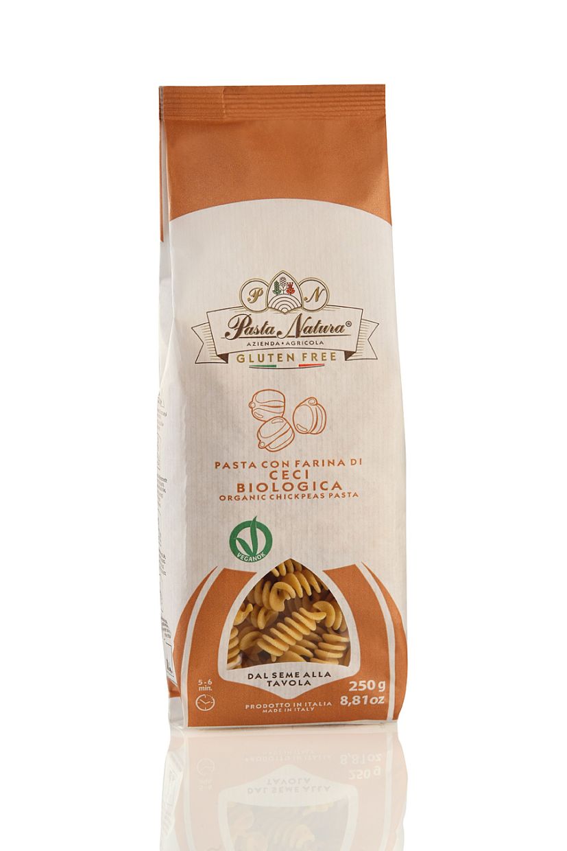 Pasta Natura Organic Chickpea & Corn Fusilli 250g, Golden Protein Twist