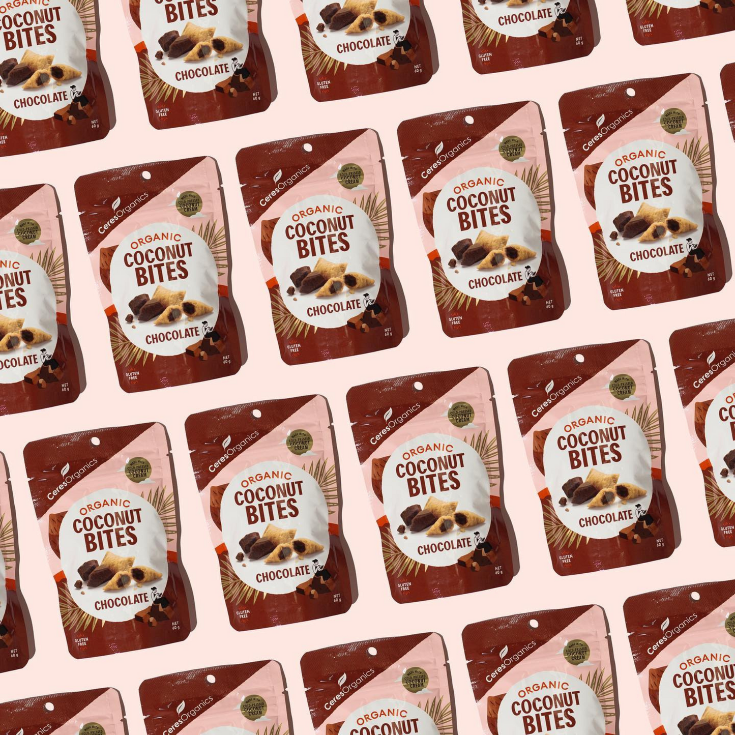 Ceres Organics Coconut Bites 60g, Original Chocolate Filled & Gluten Free