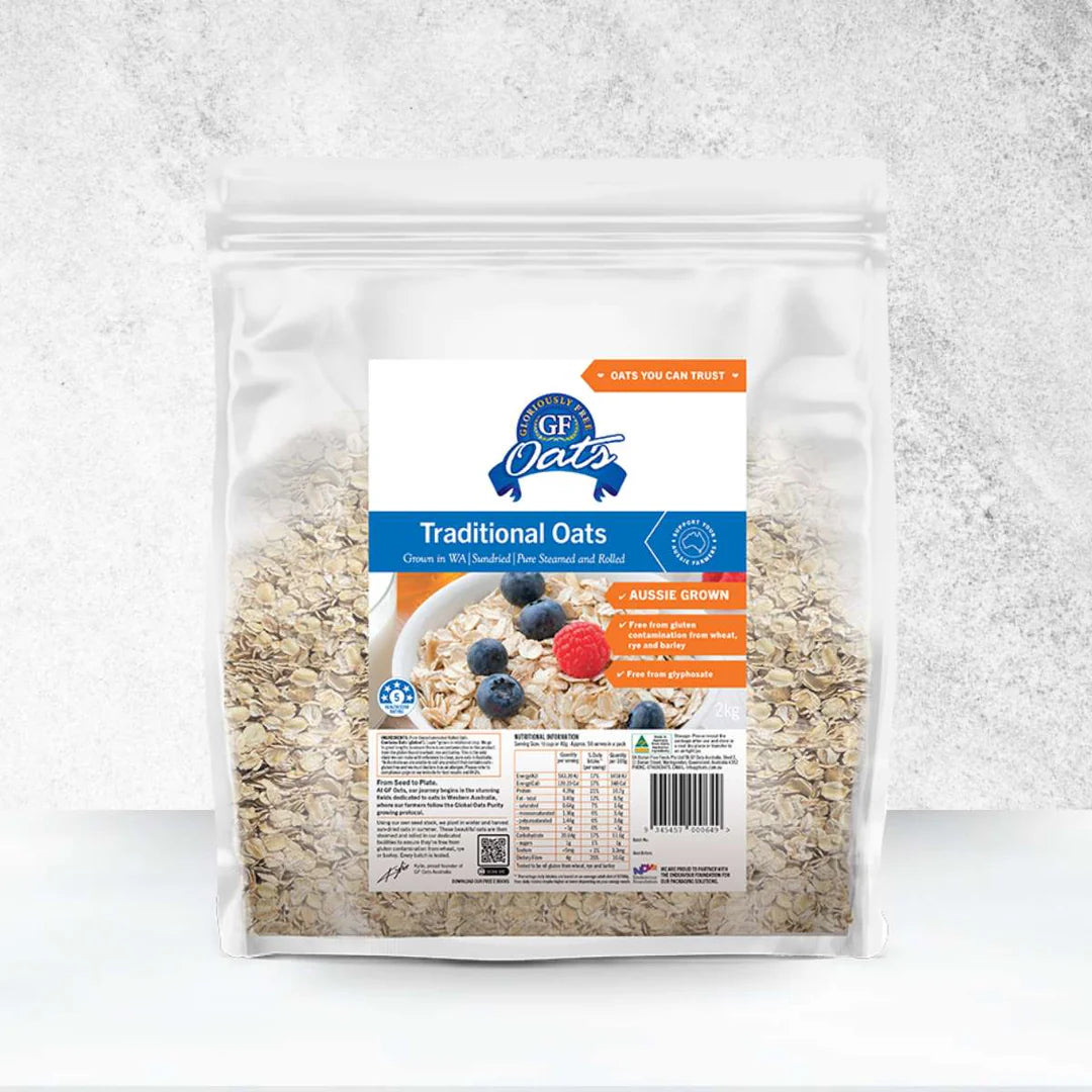 Gloriously Free Traditional Aussie Oats 500g, 1kg Or 2kg, Grown In WA