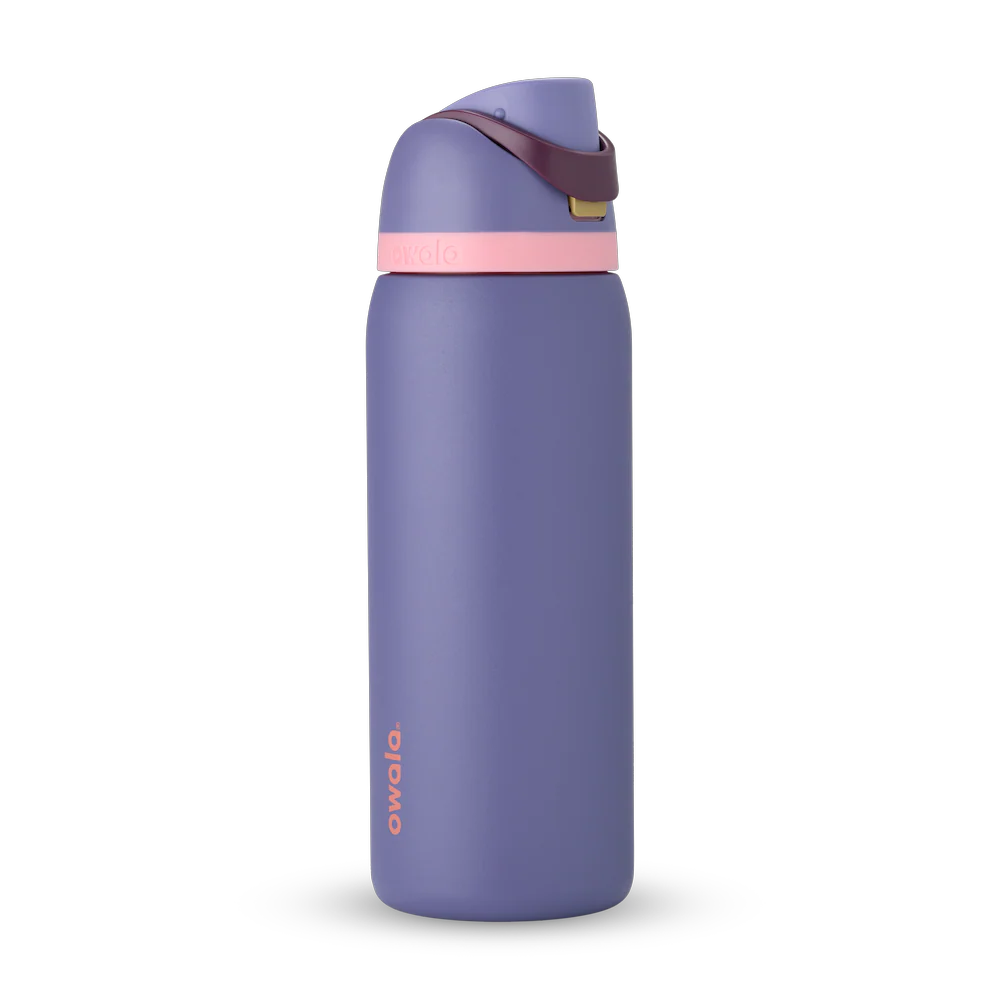 #NEW Owala FreeSip Stainless Steel Water Bottle 24oz Or 32oz, Blue Jay {Blue & Pink}