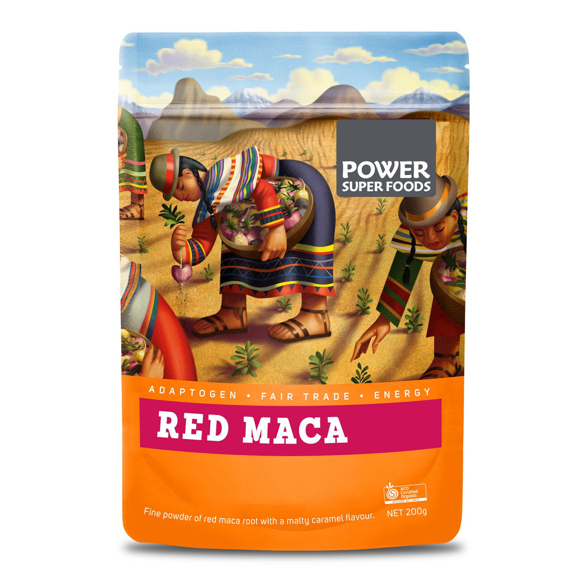 Power Super Foods Certified Organic Red Maca Powder 250g, An Adaptogen & Super Food