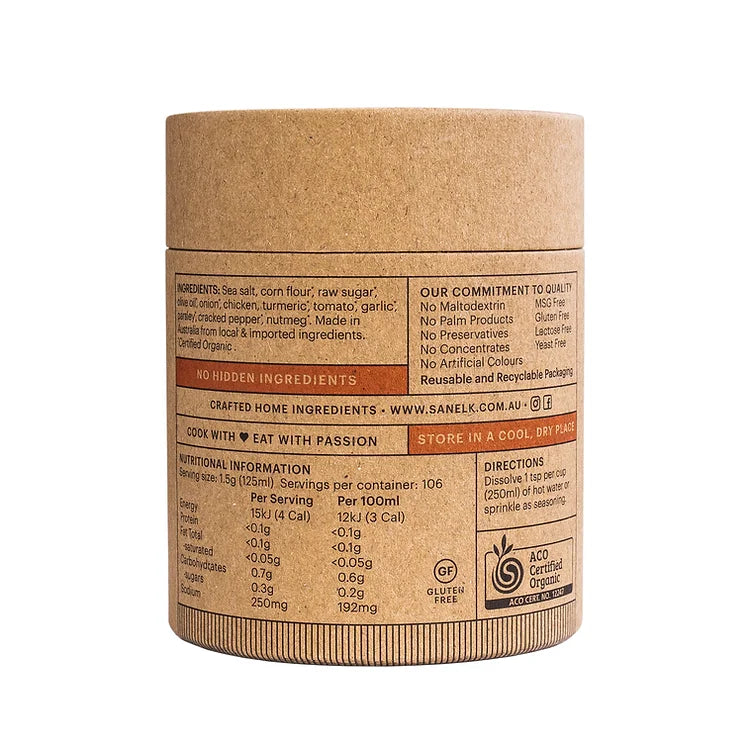San Elk Chicken Stock 160g, Australian Certified Organic & Finely Ground