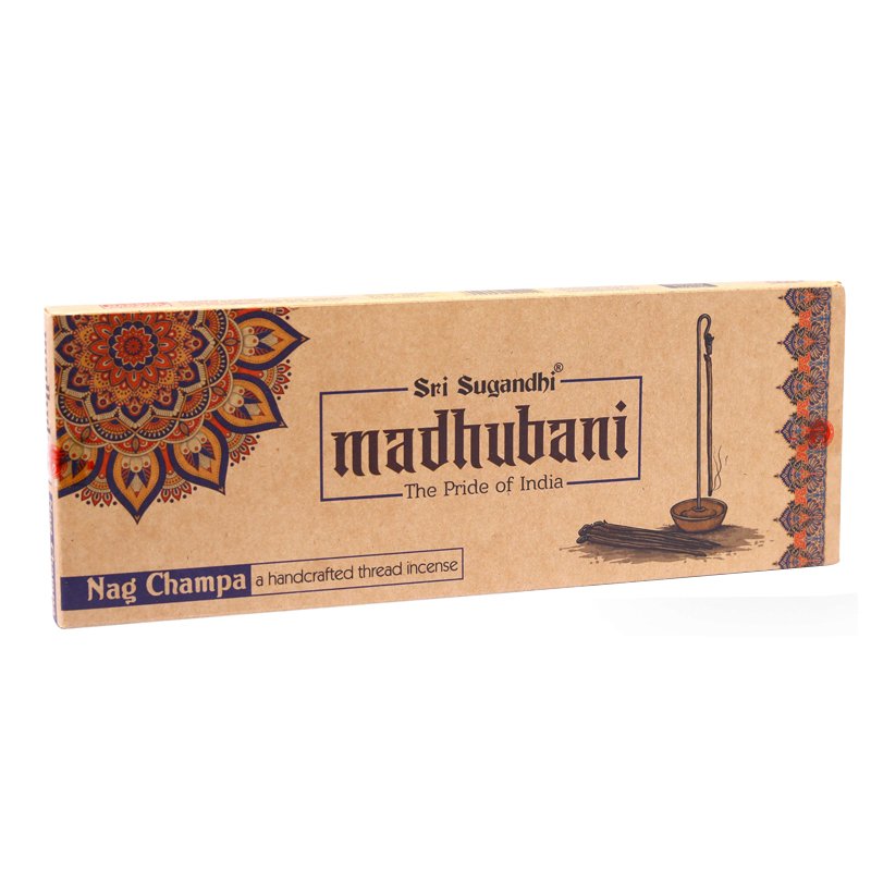 Sri Sugandhi Madhubani Hand Crafted Thread Incense With Wooden Stand, Please Choose Your Fragrance