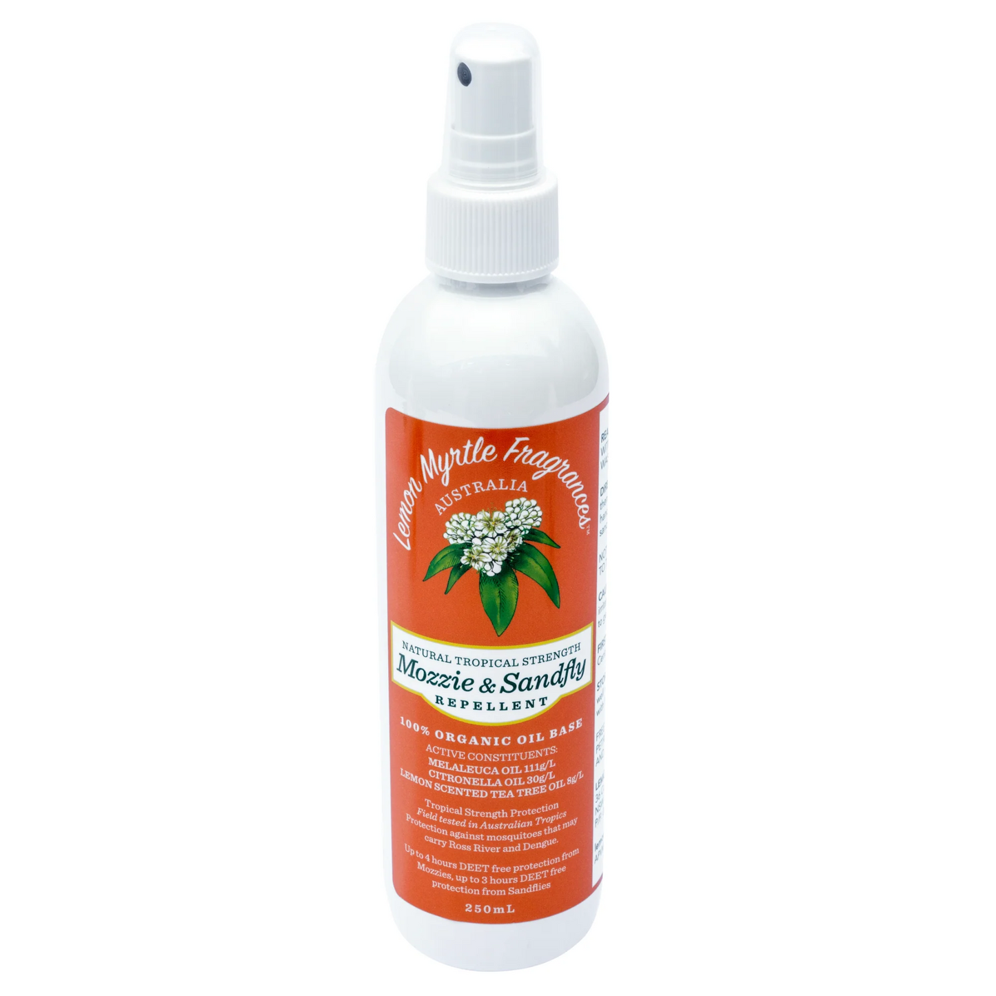 Lemon Myrtle Fragrances Mozzie & Sandfly Repellent 125ml Or 250ml