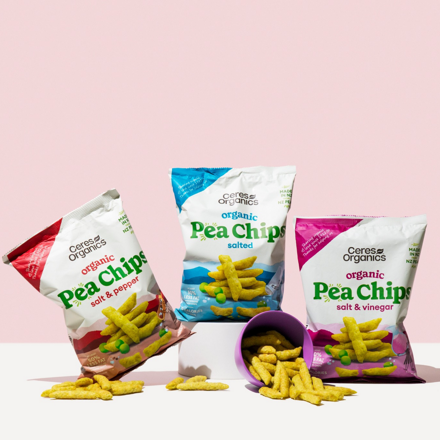 Ceres Organics Pea Chips 100g, Salt & Vinegar Flavour