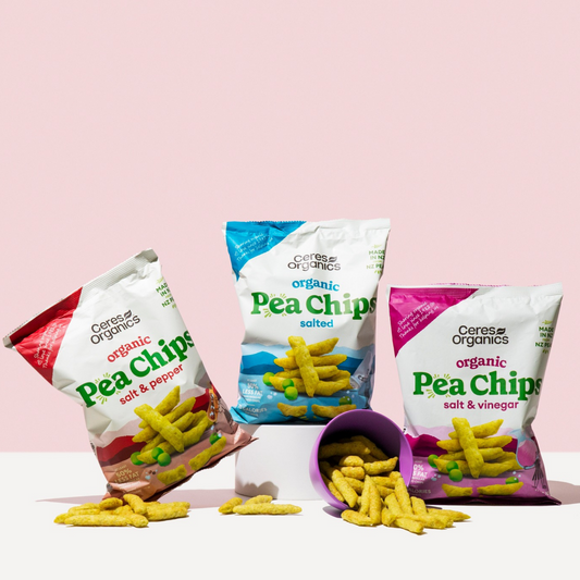 Ceres Organics Pea Chips 100g, Salted Flavour