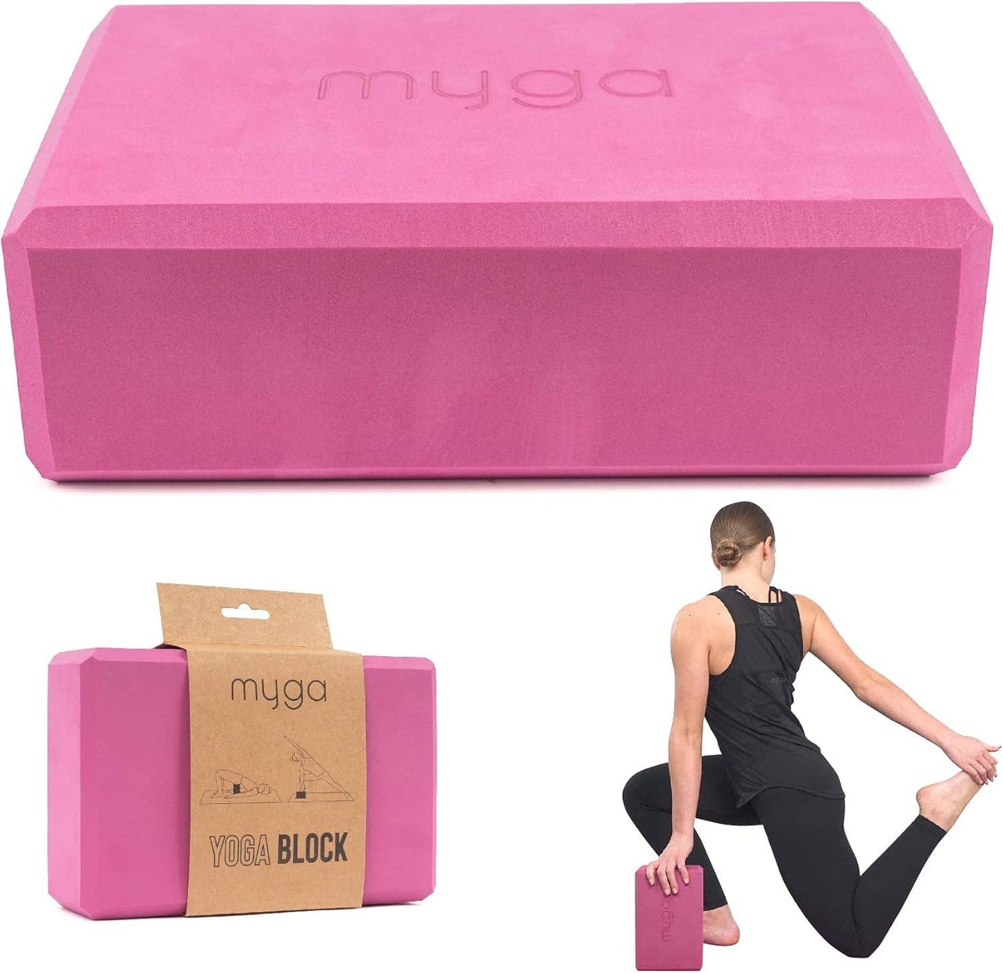 Myga Foam Yoga Block Plum Colour, For A More Supportive Yoga Session
