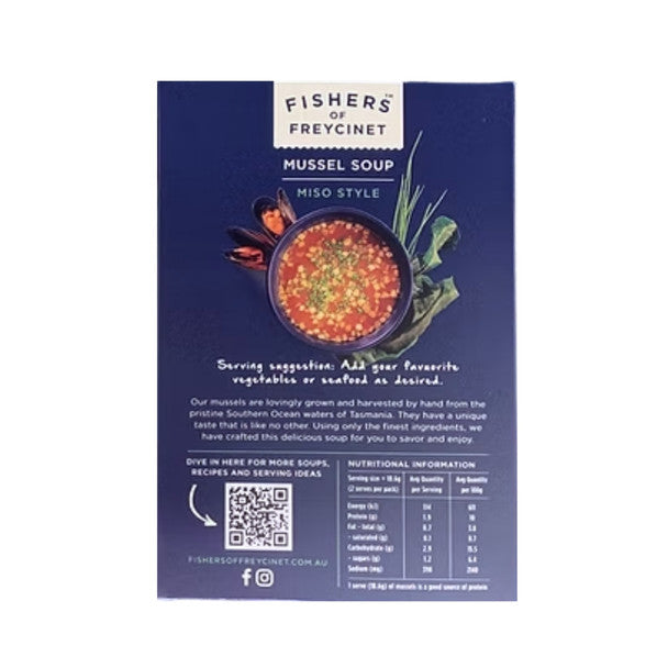 Fishers Of Freycinet Mussel Soup Miso Style 37g, Includes 2 Sachets