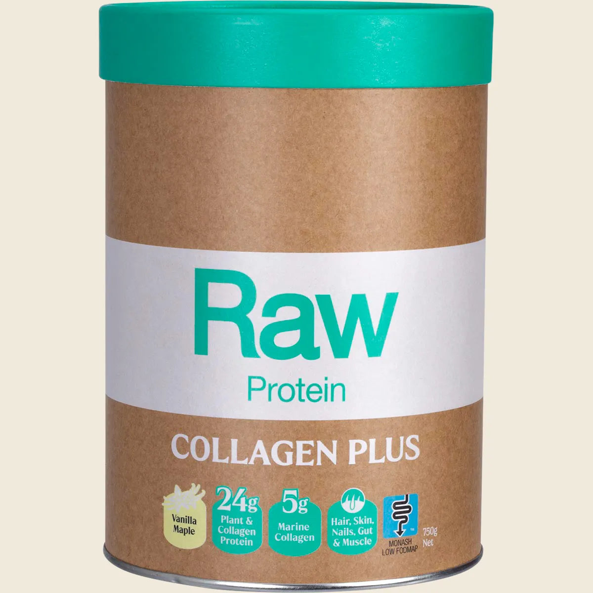 Amazonia Raw Protein Collagen Plus Vanilla Maple, Choose Your Size!