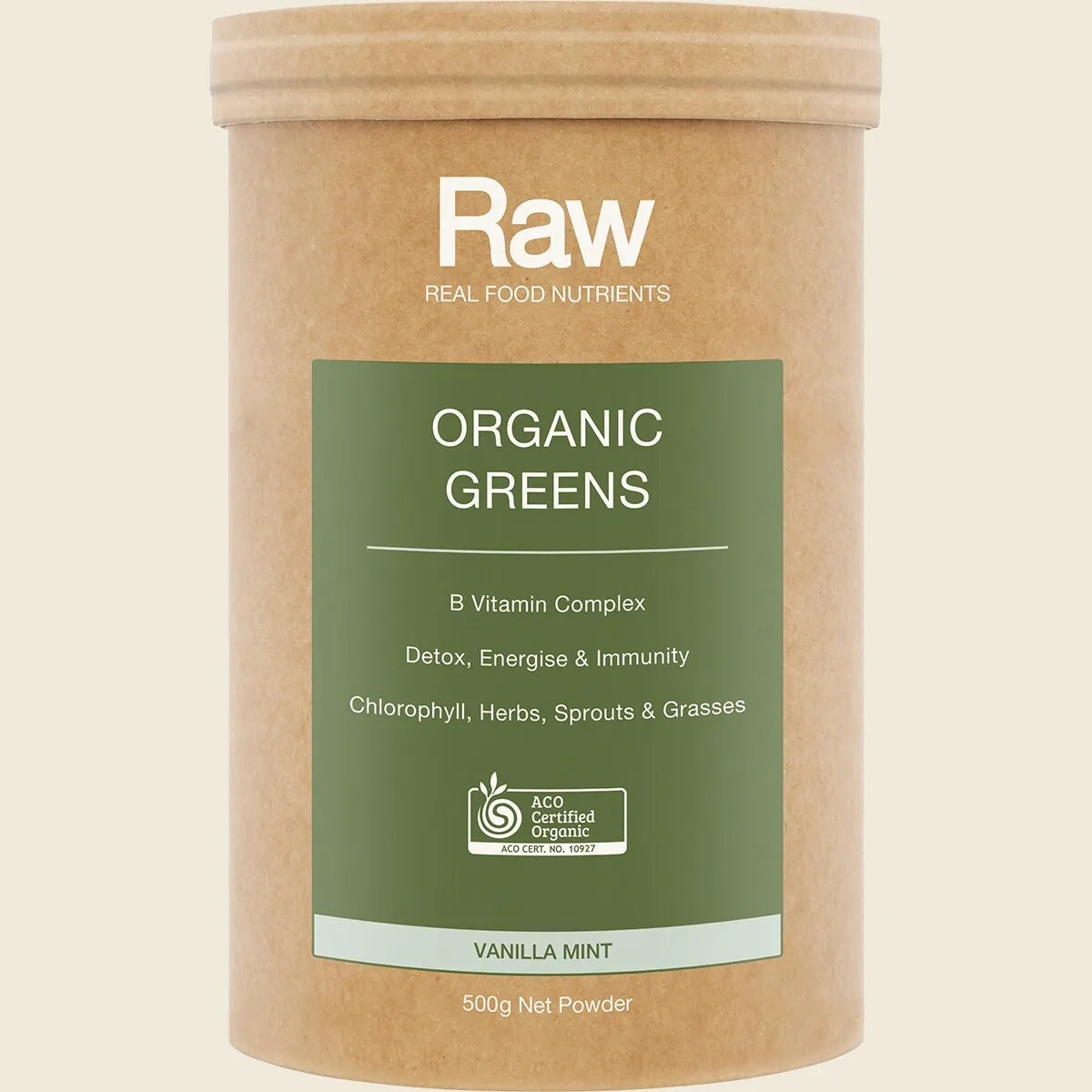 Amazonia Raw Organic Greens Vanilla Mint, Choose Your Size!