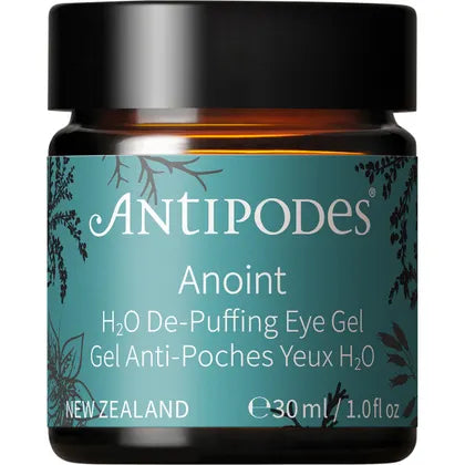 Antipodes Anoint H2O De-Puffing Eye Gel 30mL, With Coffee Berry, Red Algae & Plant Hyaluronic Acid