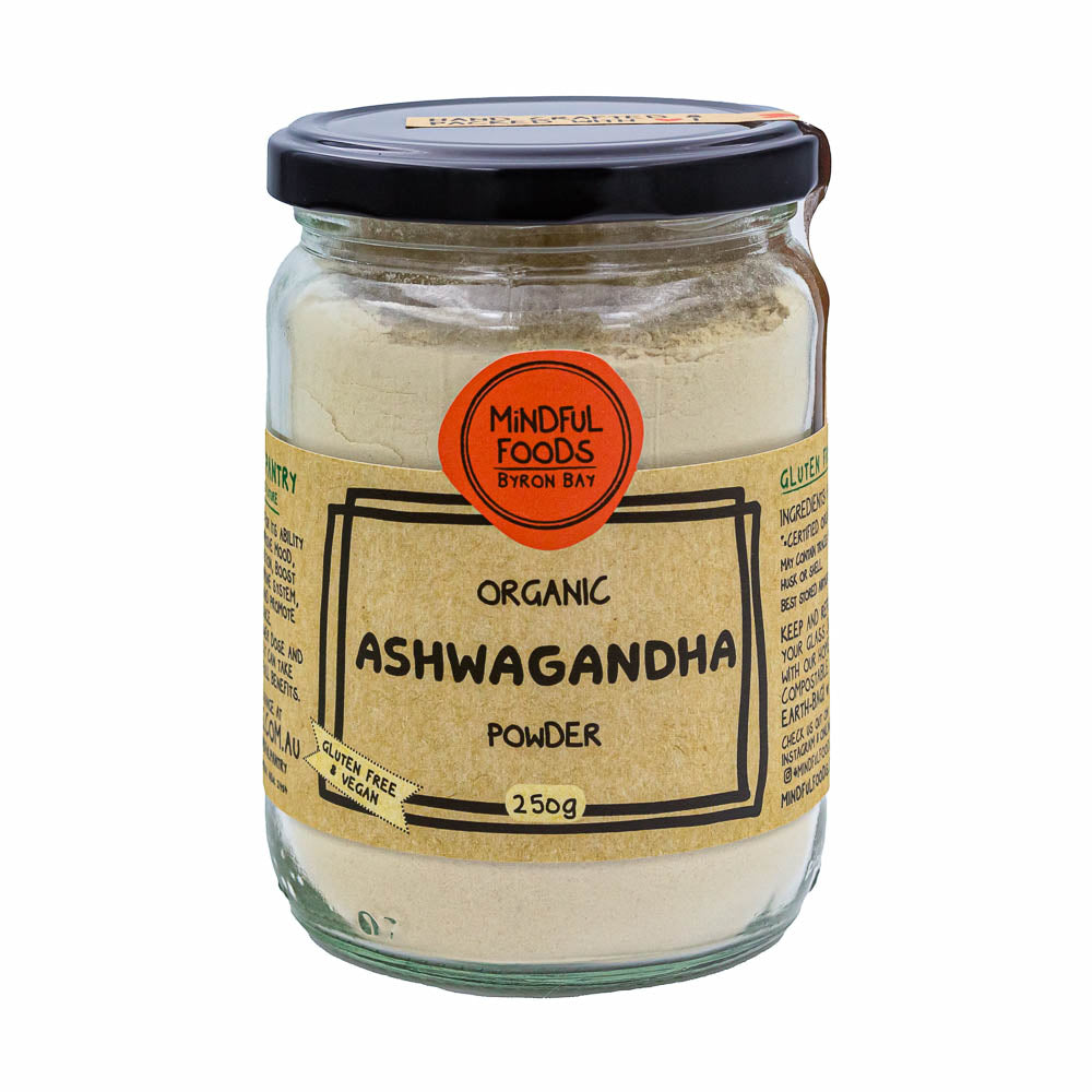 Mindful Foods Organic Ashwagandha Powder 125g Or 250g, Boost Energy & Reduce Stress