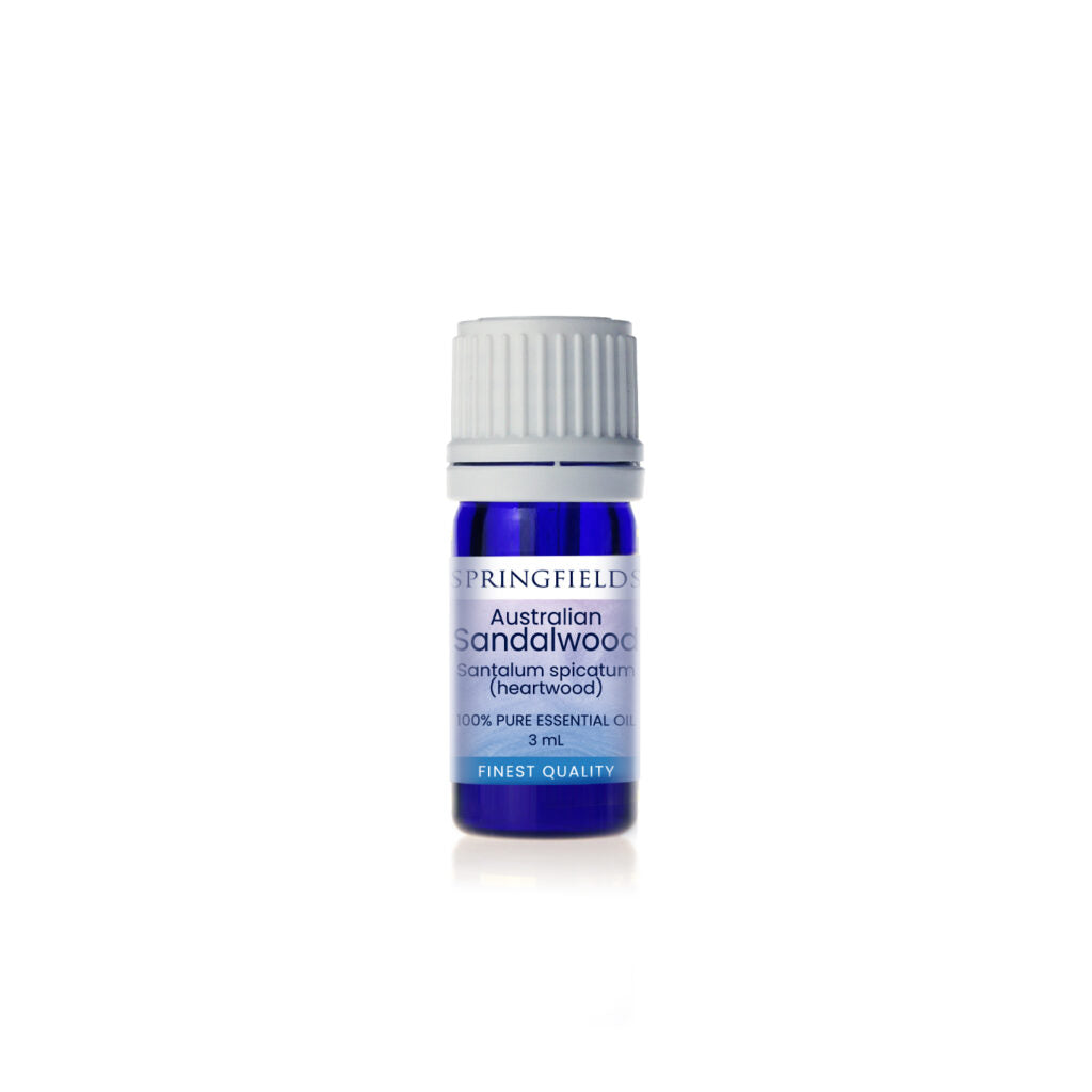 Springfields Aromatherapy Essential Oil; Australian Sandalwood 3mL, Ayurvedic Cooling Elements