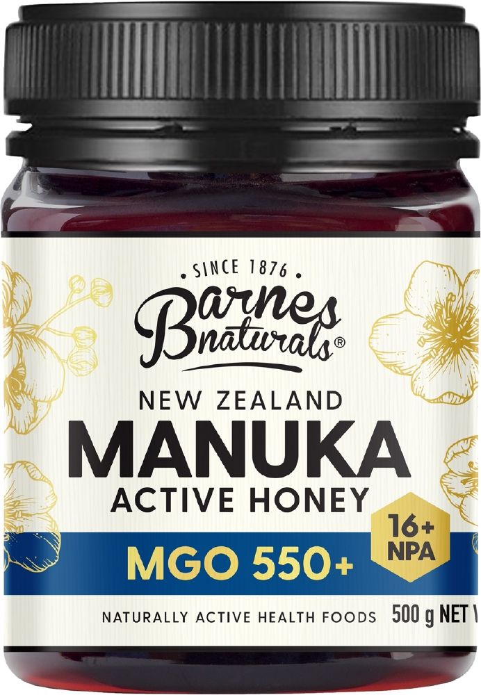Barnes Naturals Active Manuka Honey MGO 550+ 250g Or 500g, New Zealand Honey