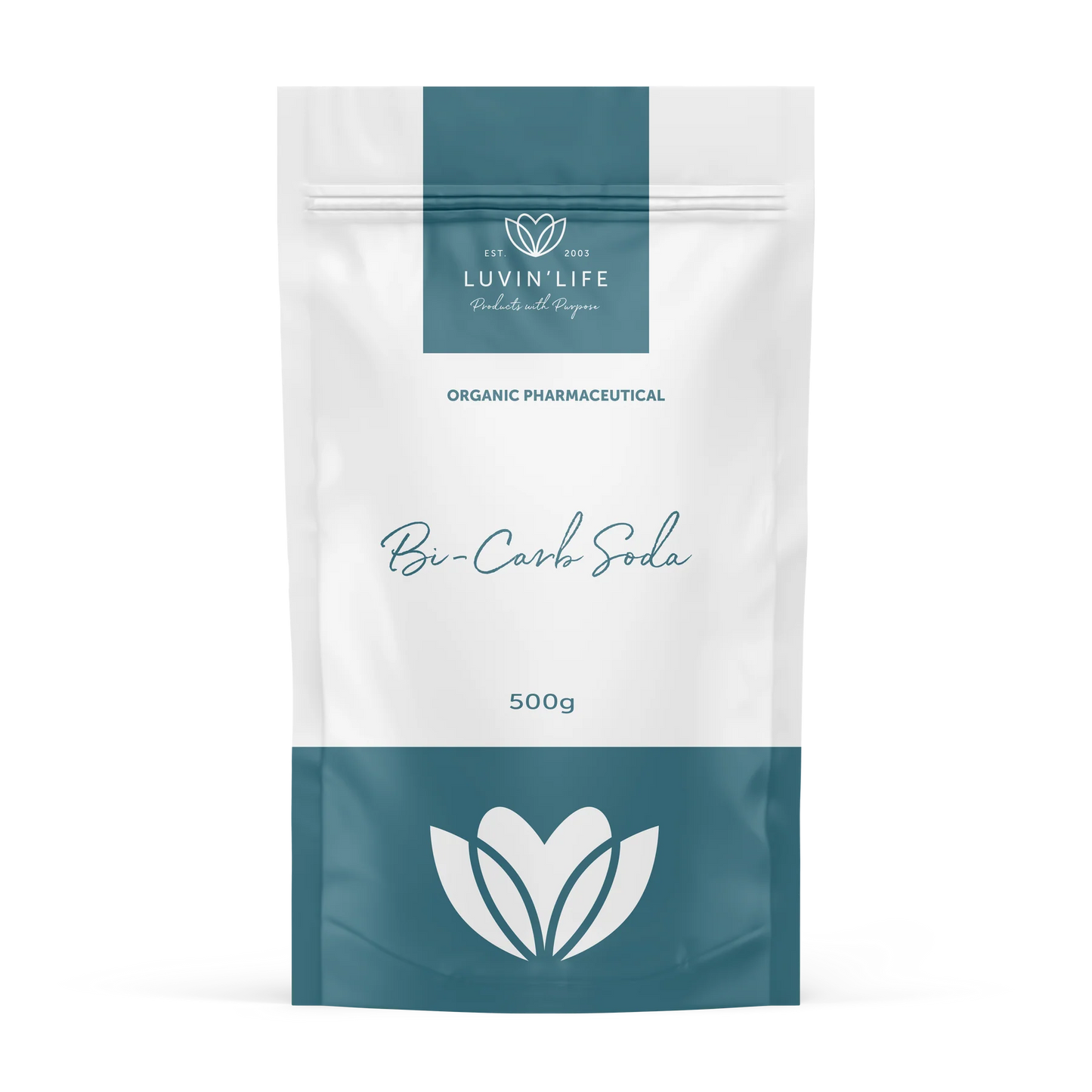Luvin Life Organic Bi-Carb Soda {Baking Soda} 500g, Pharmaceutical Grade & Aluminum-Free