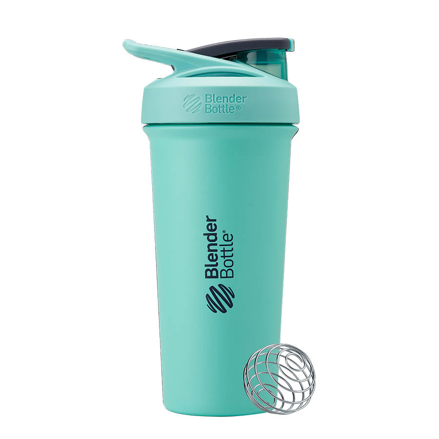 Blender Bottle Strada™ SLEEK Stainless Steel & Insulated 24oz / 710mL, Spill-Proof With A Lockable Flip Cap; Please Choose Your Colour
