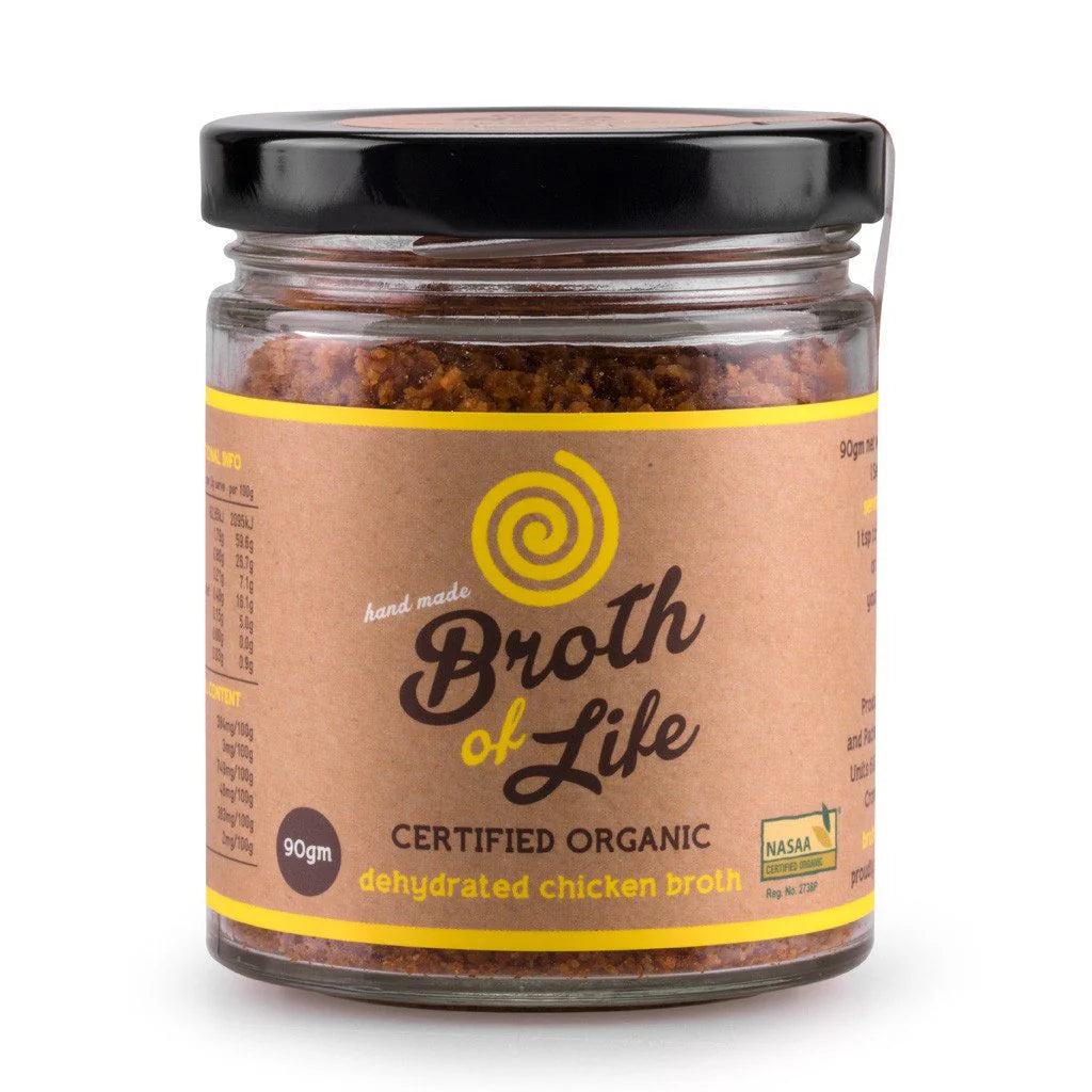 Broth Of Life Certified Organic Dehydrated Chicken Broth 45g Or 90g, Nothing To Hide!