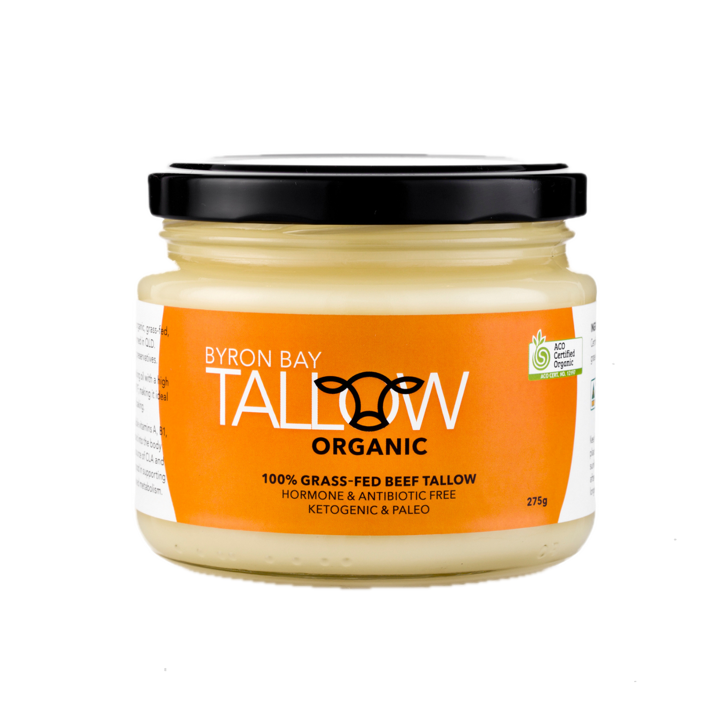 Byron Bay Tallow 275g Or 400g, Certified Organic From Grass Fed Beef