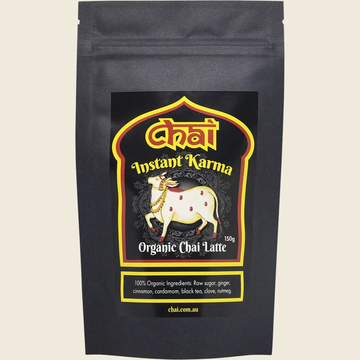 Chai Tea Instant Karma Organic Chai Latte 150g, With Ginger, Cinnamon & Clove