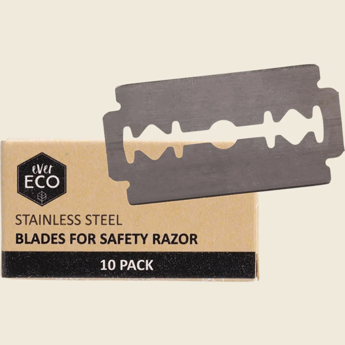 Ever Eco Stainless Steel Blades For Safety Razor, 10 Pack Refill