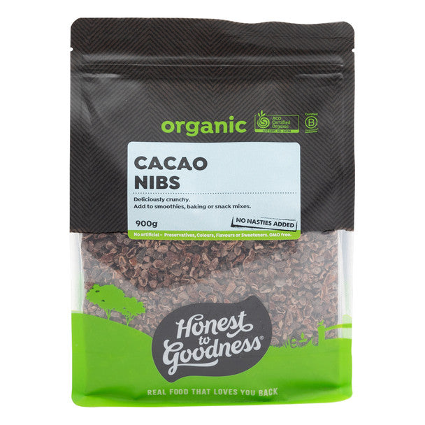 Honest To Goodness Certified Organic Cacao Nibs 200g Or 900g, Deliciously Crunchy