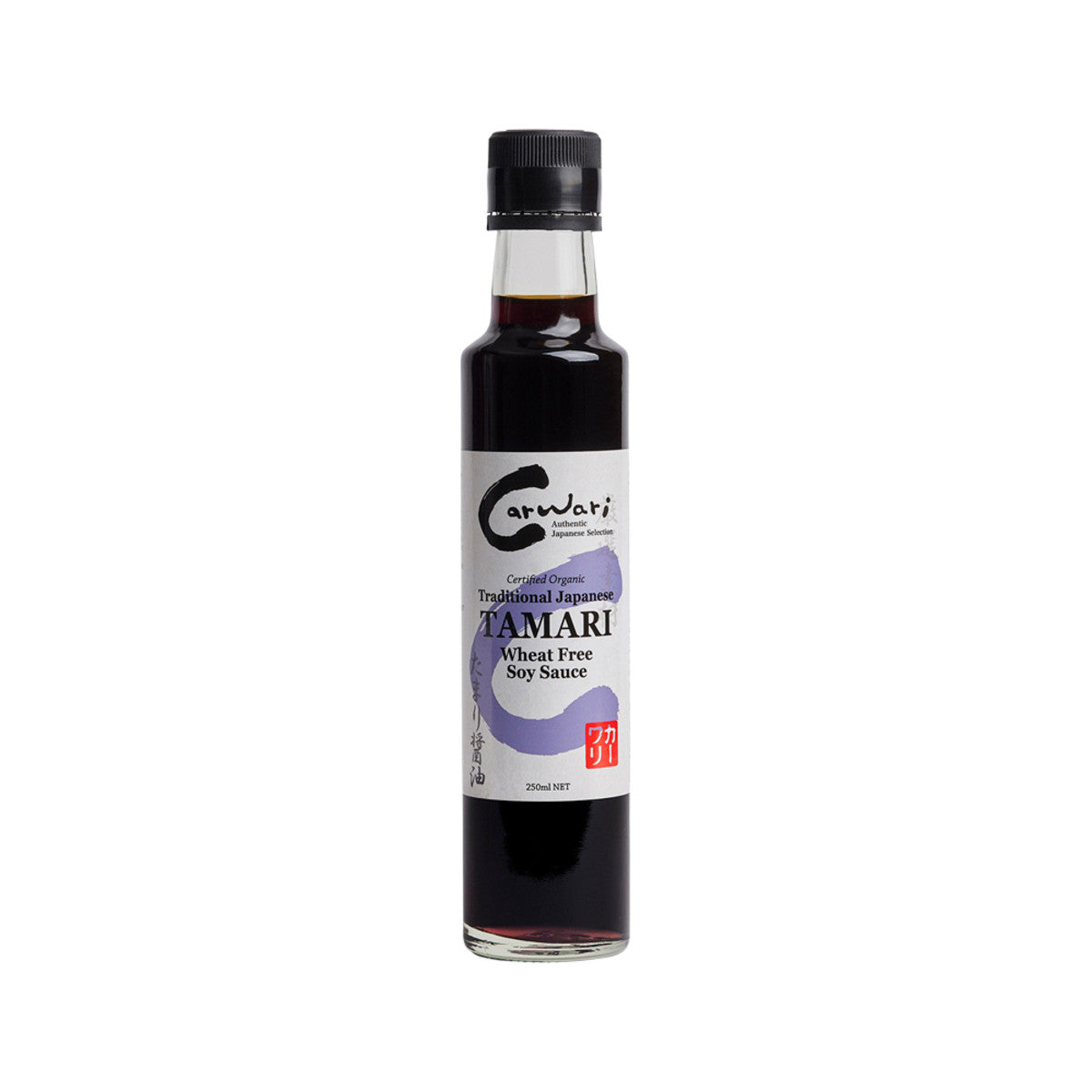 Carwari Traditional & Authentic Japanese Tamari (Wheat Free Soy Sauce) 250ml, Certified Organic