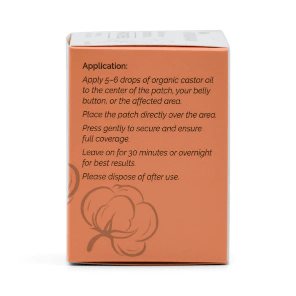 Vrindavan Self-Adhesive Castor Oil 20 Patches, Targeted Application Of Castor Oil