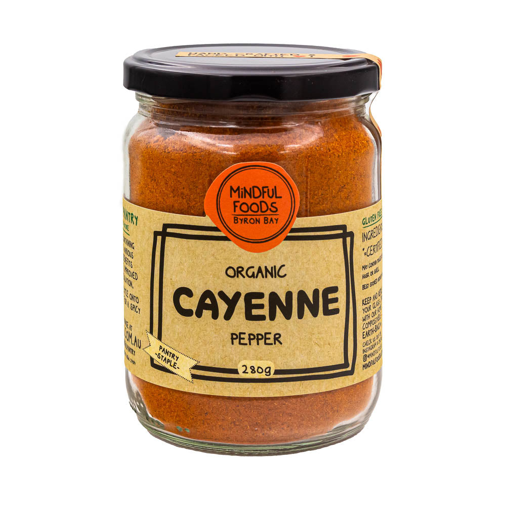 Mindful Foods Organic Cayenne Pepper 125g Or 280g, Enhance Your Dishes