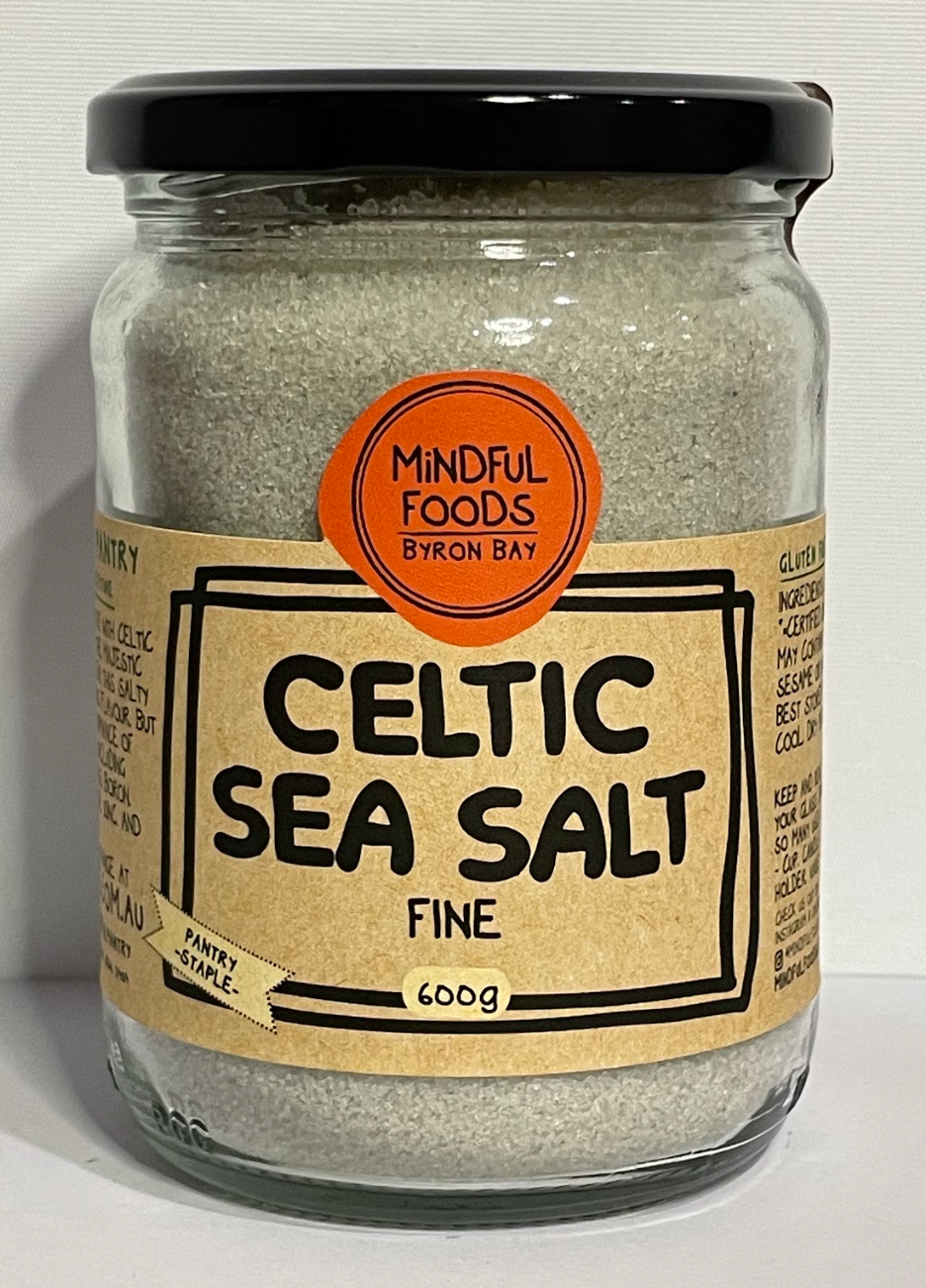 Mindful Foods Fine Celtic Sea Salt 300g Or 600g, Unrefined With Over 80 Trace Minerals