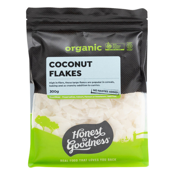 Honest To Goodness Certified Organic Coconut Flakes 125g Or 300g, Nothing Else