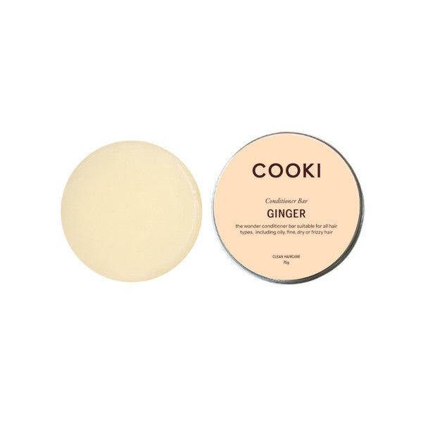 COOKI Ginger Conditioner Bar With Tin 75g, For All Hair types