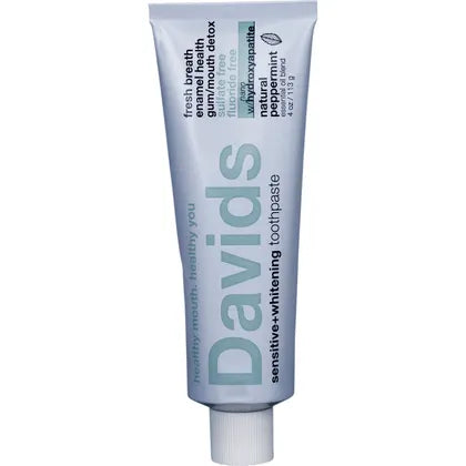 Davids Sensitive & Whitening Toothpaste 50g {Travel Size} Or 113g, With Nano Hydroxyapatite & A Natural Peppermint Flavour