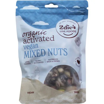 2Die4 Live Foods Activated & Organic Mixed Nuts 120g Or 300g, Vegan