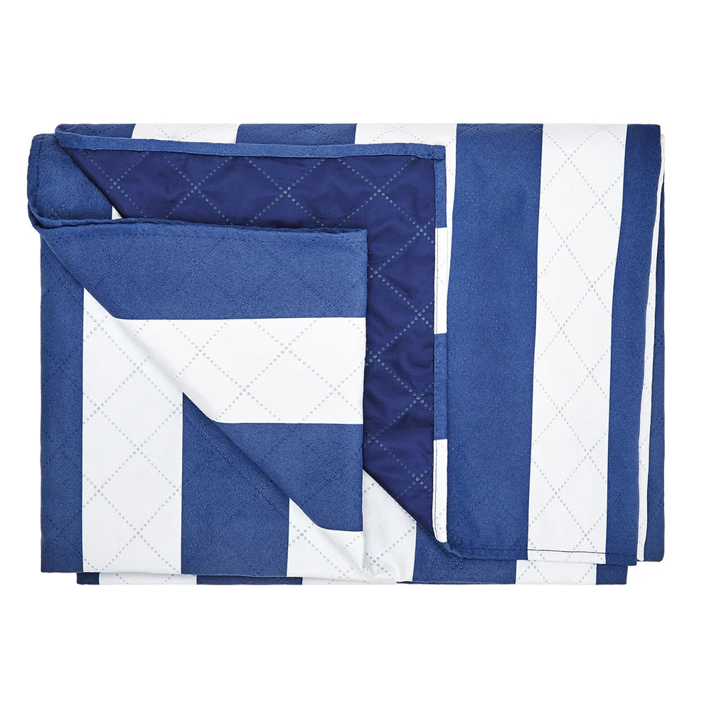 Dock & Bay Quick Dry Beach Blanket Cabana Collection Size Large, Whitsunday Blue Pattern
