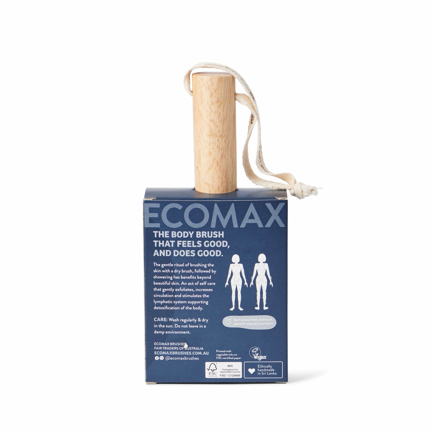 Eco Max Spa-Firm Sisal Body Brush (1), Pink Or Charcoal; Exfoliate, Detoxify & Energise