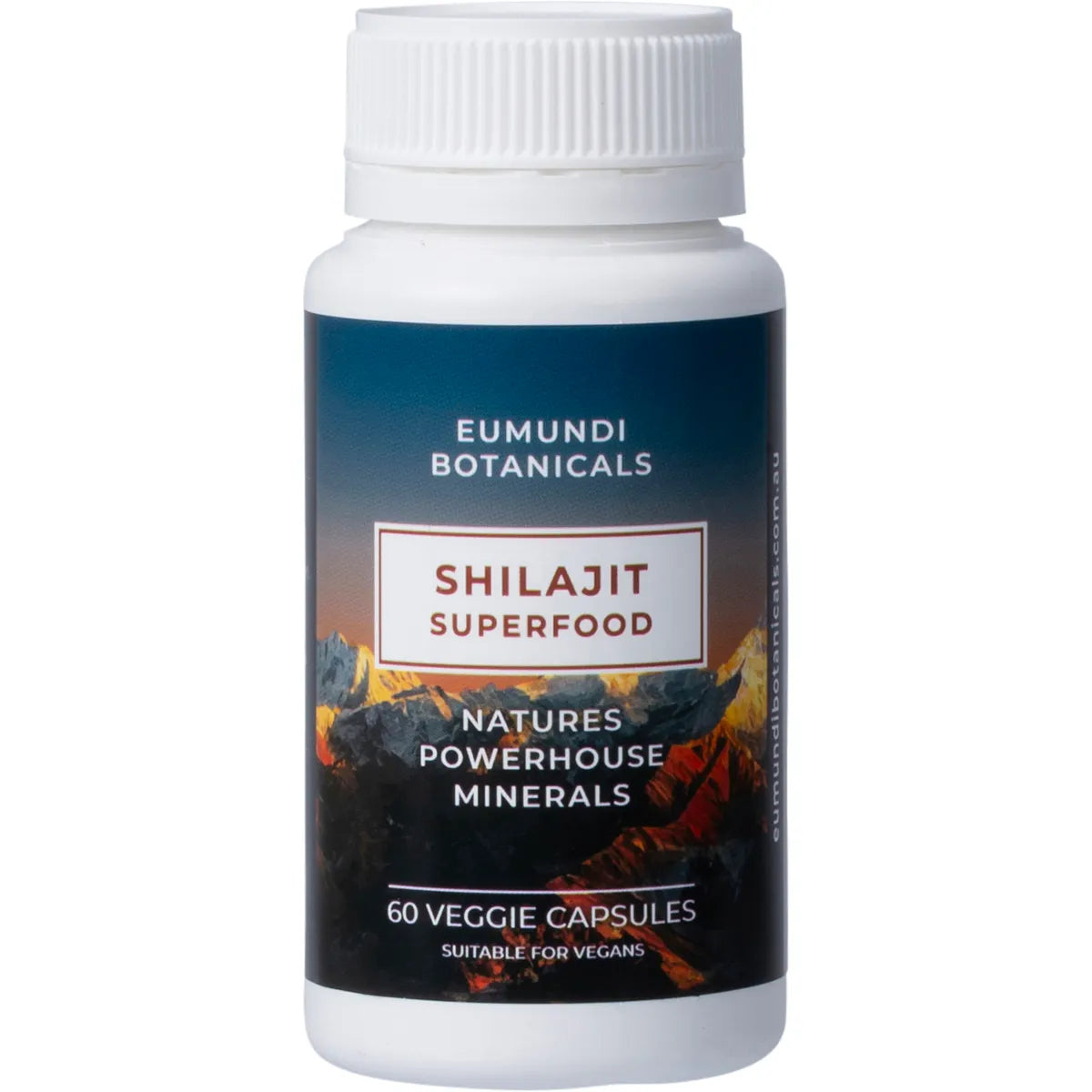 Eumundi Botanicals Shilajit 60 Vege Capsules, Enhance Energy & Overall Vitality