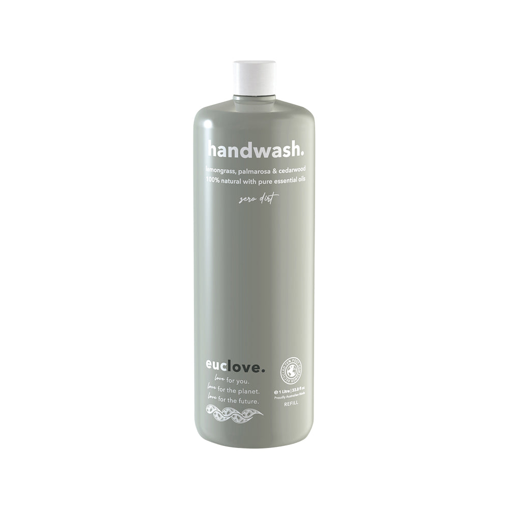 Euclove Hand Wash 500mL Or 1L, Lemongrass Palmarosa & Cedarwood