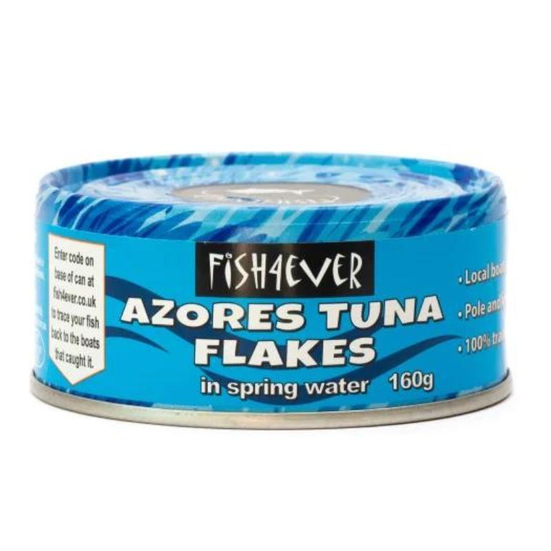 Fish 4 Ever Azores Skipjack Tuna Flakes In Spring Water 160g, BPA Free