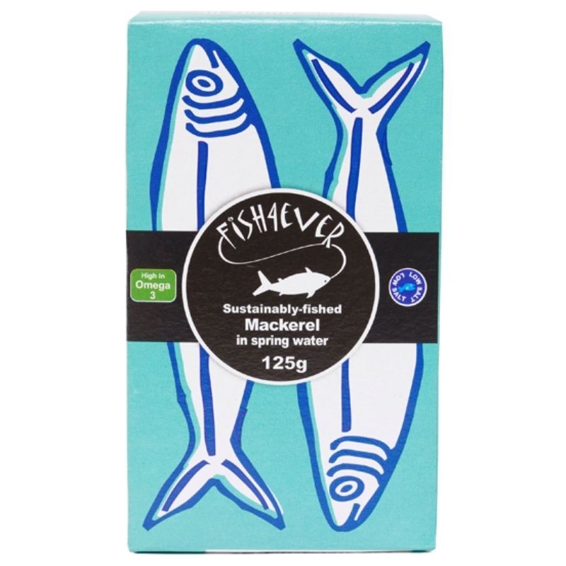 Fish 4 Ever Mackerel Fillets In Spring Water 120g, BPA Free