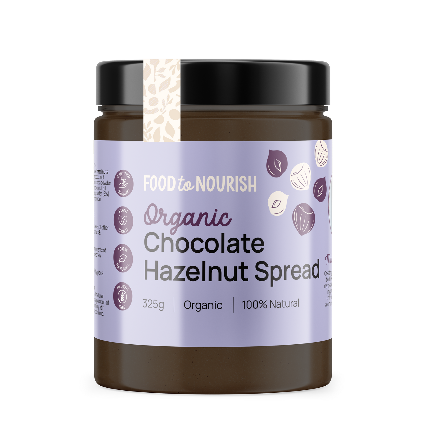Food To Nourish Organic Chocolate Hazelnut Spread 200g Or 325g, Creamy & Delicious