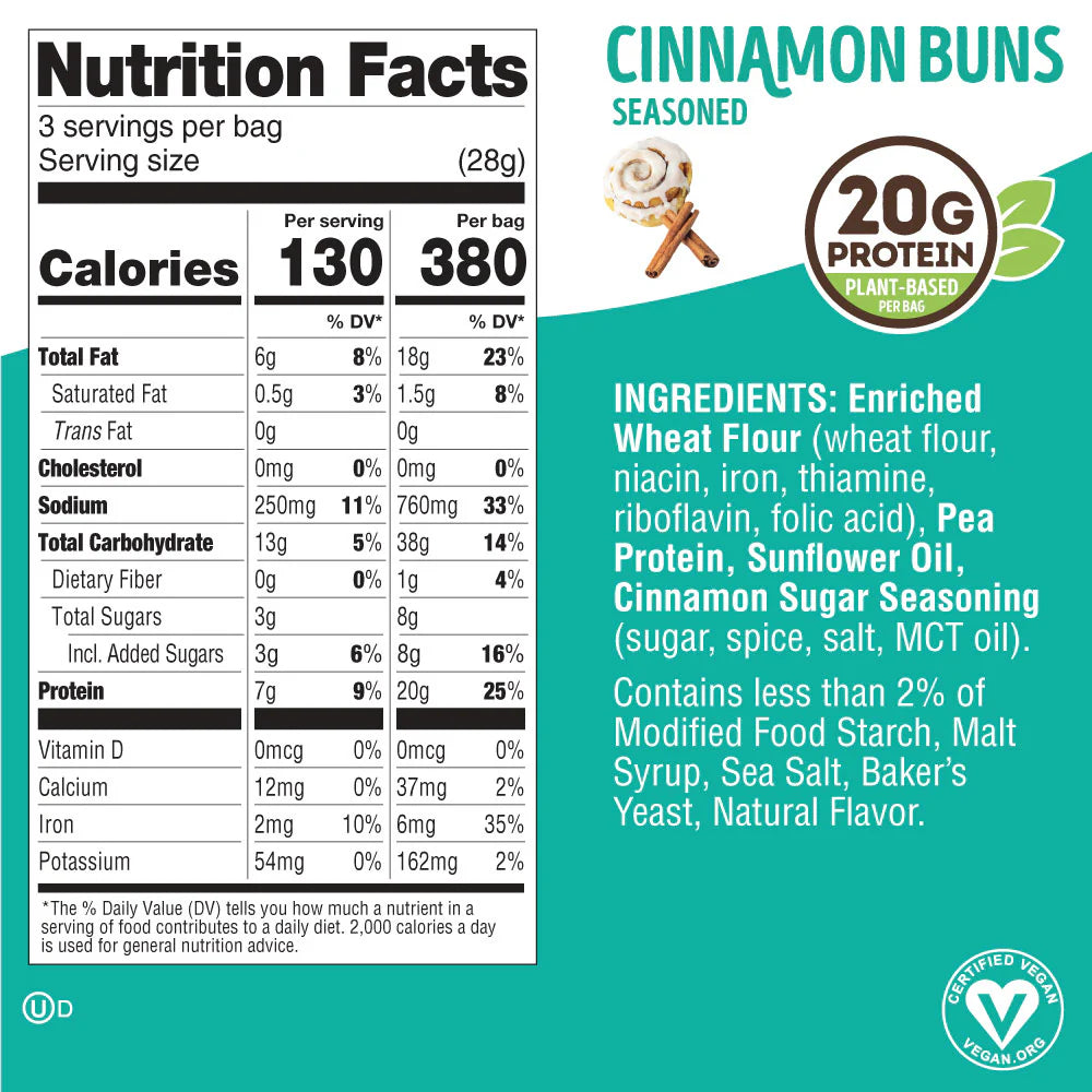 Lenny & Larry's Fitzels Protein Pretzels 85g, Cinnamon Buns
