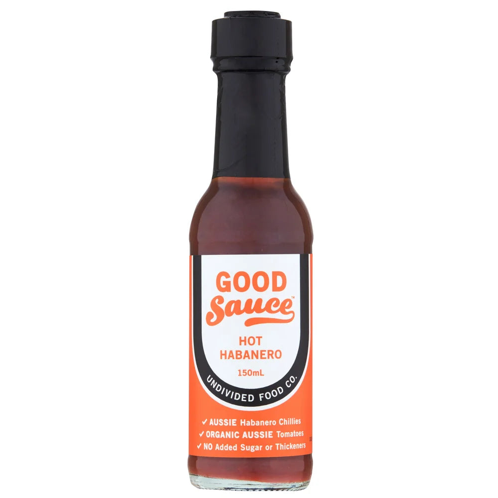 Undivided Food Co. GOOD Sauce™ Hot Habanero 150mL, Spice Up Your Meals