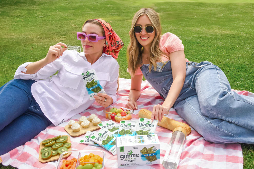 Gimme Organic Roasted Seaweed Snacks 'Grab & Go' 5 Value Pack ,Sea Salt Flavour