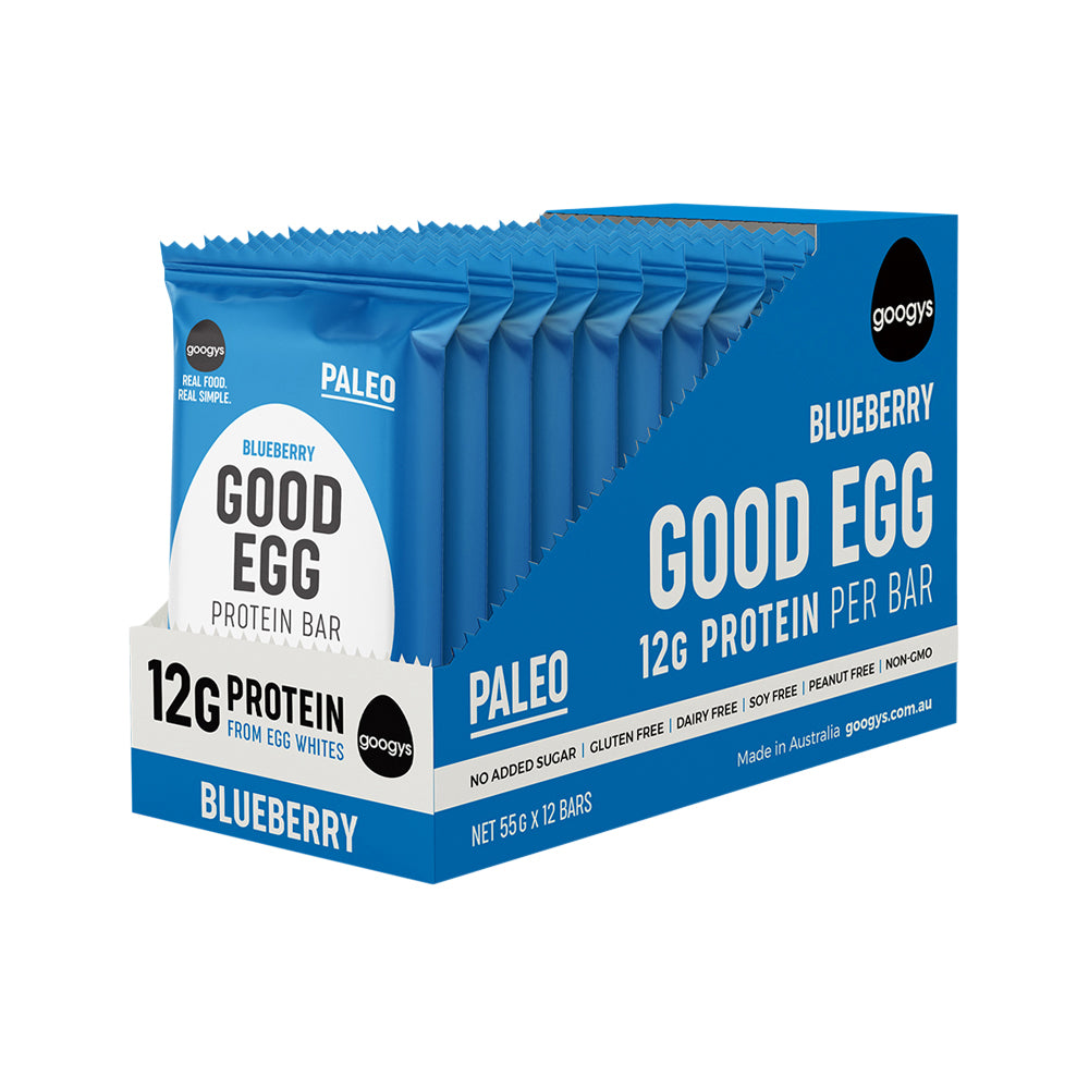 Googy's Good Egg Protein Bar 55g, Blueberry Flavour